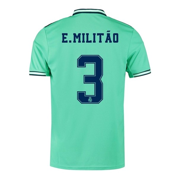 Camiseta Real Madrid NO.3 E.Militão Tercera equipación 2019-2020 Verde
